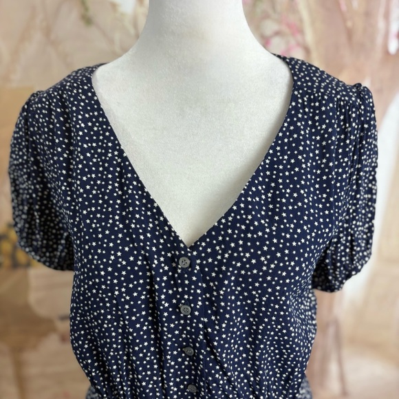 NEW J. Crew Navy Polka Dot Women's Top - Picture 4 of 12